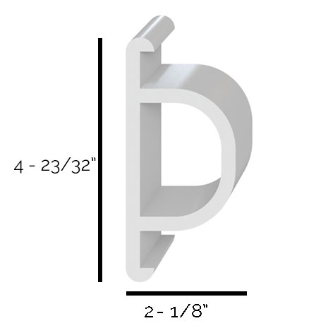 thumbnail image 2 of Post Bumpers P-Shape Edge Dock Bumper - 8 Foot White Vinyl Protection For Boat Docks C 226063 2 of 11