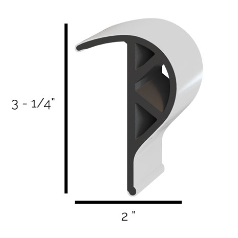Dock Bumpers Dock Edge + Heavy Slant P Dock Bumper Profile 1210-F