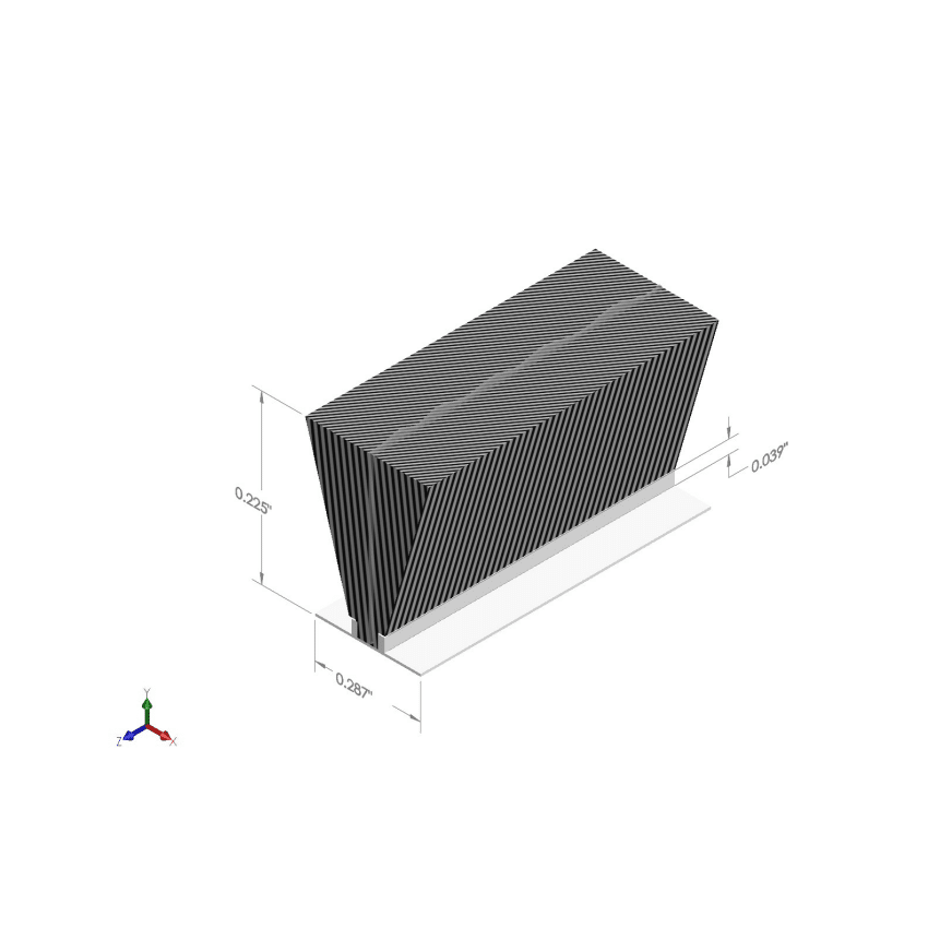 Pile with Fin White Backing 80900 5.72mm X 7.30mm - Image 2