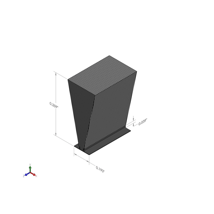 Pile without Fin 80901 Black 9.12mm X 4.85mm - Image 2